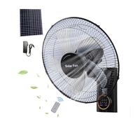 Generico Ventilatori da Parete 40cm, Ventilatore Solare da Esterno, Ventilatori Oscillanti con Inclinazione，Regolabile E Telecomando, 3 velocità, per Camera da Letto,Campeggio,Pesca