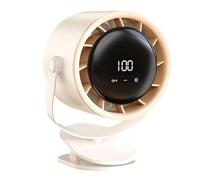 Generico Ventola A Clip - Dispositivo Di Raffreddamento A Clip Con Display A LED | Ventilatore Personale Silenzioso Ricaricabile | Dispositivo Di Raffreddamento Silenzioso A Turbina Portatile A 100