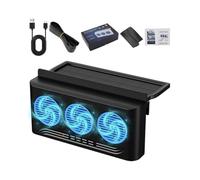 Genérico Ventola per finestrino auto - 3 prese, ventilatore solare estrattori d'aria, per furgone, camion, SUV, camper, viaggi su strada, guida giornaliera - di rimozione per