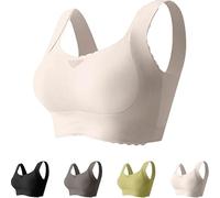 Generico Verafits Bra - LiftCharm - Comfortable Bust Lifting & Shaping Bra, Wireless Push up Sports Bras for Women (Beige,S)