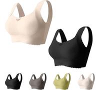 Generico Verafits Bra - LiftCharm - Comfortable Bust Lifting & Shaping Bra, Wireless Push up Sports Bras for Women (Beige+Black,S)