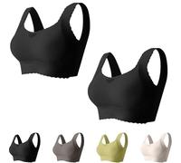 Generico Verafits Bra - LiftCharm - Comfortable Bust Lifting & Shaping Bra, Wireless Push up Sports Bras for Women (Black*2,S)
