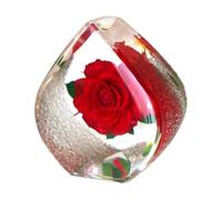 Generico Vere Artigianali In Resina Souvenir In Resina - Rosa Eterna Nella Decorazione Della Scrivania In Resina | Decorazione Scatola Di Reali Conservate, Lampada LED Portatile Con Controllo Touch A