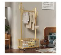 Generico Versatile Appendiabiti in Metallo Dorato su Ruote - Alto 60 cm, Elegante Contenitore per Scarpe, Cappelli, Borse e Accessori, Design salvaspazio Durevole per Esposizione in casa e al dettagl