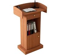 Generico Versatile podio in Legno con bancone Reception - Perfetto per Auditorium, conferenze ed Eventi di Public Speaking - Design Resistente ed Elegante per Uso Professionale