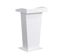 Generico Versatile Supporto per podio di Alta qualità con Base in Legno, leggio Ideale per presentazioni, Scomparto portaoggetti, Perfetto per aule, chiese, concerti - Elegante Finitura Bianca