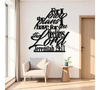 Generico Versetti della Bibbia in Metallo da Parete, Decorazione da Parete con Geremia 29:11, Citazione di progetti da Appendere, Decorazione Artistica in Metallo, Scultura d'Arte Moderna per la