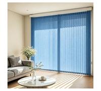 Generico Vertical Blinds for Sliding Glass Doors 110 70 140 170 190 210 260 cm, Light Filtering Fabric Window Blind, Privacy Vertical Windows Cordless Shades for Room Dividers(Blu,110cmWx300cm)