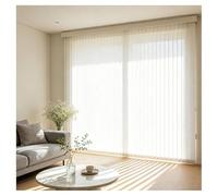 Generico Vertical Blinds for Sliding Glass Doors 110 70 140 170 190 210 260 cm, Light Filtering Fabric Window Blind, Privacy Vertical Windows Cordless Shades for Room Dividers(Bianco,120cmWx240cm)