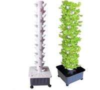 Generico Vertical Hydroponic Tower Kit 15 Tiers, 45 Fori Aquaponics Growing System per Erbe e Verdura, Risparmio di Spazio Impianti Senza Suolo con Supporto alle soluzioni nutrienti