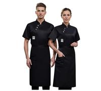 Generico Veste de Chef pour Hommes - Uniforme d'accueil,Unisex Giacca da Cuoco da Uomo in Cotone Traspirante da Cucina Uniforme da Lavoro Ristorante Divise da Cuoco,Idea Regalo