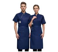 Generico Veste de Chef pour Hommes - Uniforme d'accueil,Unisex Giacca da Cuoco da Uomo in Cotone Traspirante da Cucina Uniforme da Lavoro Ristorante Divise da Cuoco,Idea Regalo