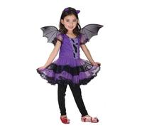 Generico Vestiti Bambina Halloween Vestito Streghe Costumi Halloween Vestiti Travestimento Zucca Costume Halloween Bimba Pipistrello Scheletro Arancione Costume Battesimo Abbigliamento Halloween