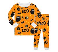 Generico Vestiti Bambino Bambini Pigiameria,Pigiama Morbido Due Pezzi Stampa di Cartoni Animati Pantaloni Solidi Leggeri con Tasche Adatto per Il Gioco nel Tempo Libero