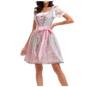 Generico Vestiti Tirolesi Donna Abito Tradizionale Bavarese Moderno Costume Dirndl Elegante da Taverna Carnevale Sexy