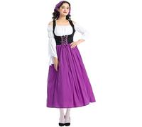 Generico Vestiti Tirolesi Donna Abito Tradizionale Bavarese Moderno Signore Oktoberfest Costume Elegante Beer Bavarian Women's Dress Carnevale Sexy