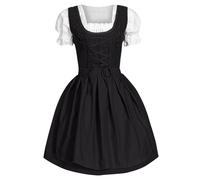 Generico Vestiti Tirolesi Donna Vestito Medievale Abito Tradizionale Bavarese Abiti Midi Per Le Signore Elegante Festa Octoberfest E Costume Carnevale Sexy