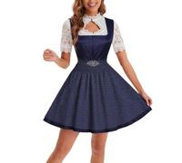 Generico Vestiti Tirolesi Donna Vestito Medievale Da Sexy Signore Oktoberfest Costume Abiti Lunghi Beer Bavarian Women's Dress Bavarese