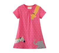 Generico Vestito a Maniche Lunghe da Ragazza, a Righe, Arcobaleno, per Natale, Pasqua, in Cotone, Casual, Tunica, Abbigliamento da Gioco, Camicia di Base, Abiti da Festa 72426