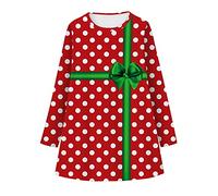 Generico Vestito Babbo Natale Bambina - Vestiti Casuali del Vestito della Principessa di Natale del Carattere delle Ragazze dei Capretti del Bambino (D 9-10 Years)