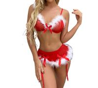 Generico Vestito Babbo Natale Donna Donna Costume Natalizio Sexy Miss Santa Costume Da Babbo Natale Bodysuit In Velluto Travestito Lingerie Donna Sexy Leotard Monokini Push Up Biancheria Intima