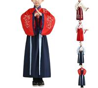 Generico Vestito Carnevale Kimono Bambina,Hanfu Costume da Ragazzo,Abito Tradizionale Cinese per Bambini,Spettacolo teatrale,Cosplay
