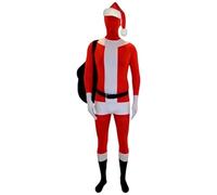 Generico Vestito da Babbo Natale Ultra Deluxe per Uomo,Divertenti costumi natalizi per uomo,Set festivo