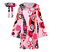 Generico Vestito da discoteca anni '70 per donna, vestito da costume hippie per donna - Abito hippie da anni '70 da discoteca | Abiti retrò di Halloween per la danza occidentale di San, parata di