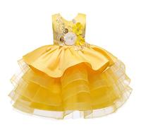 Generico Vestito da Principessa Bambina 10 Anni,Toddler Baby Kids Girls Patchwork Fiori Party Dress Abiti da Principessa