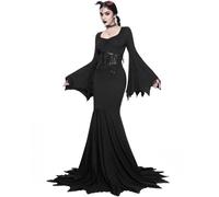Generico Vestito Donna Abiti Morticia Strega Pirata Elfo Vampiro Vestiti Halloween Corsetto Abito Famiglia Gotico Angelo Adulto Horror Costume Corset Adulti Coppia Sexy Costumi Nero 3XL