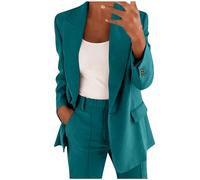 Generico Vestito Donna Elegante Completo da Donna Elegante Curvy Pantaloni e Giacca Tailleur Leggeri Ufficio Suit Slim Fit Tailleur e Giacche Eleganti Adatto per la Primavera e L'autunno