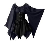 Generico Vestito Donna Halloween Abito Vestiti Diavolo Sexy Abiti Cosplay Elfo Adulto Vampiro Strega Angelo Corsetti Gotico Corsetto Sposa Costumi Pirata Corset Costume Marina XL