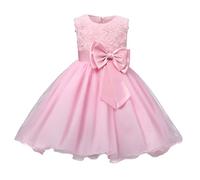 Generico Vestito Estivo da Ragazza,Vestiti Bambina Primavera per Feste di Compleanno Abiti Casual Scollo Rotondo Principessa Festa Banchetto Cerimonia età 5-14 Anni
