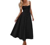 Generico Vestito Estivo Non Aderente, Abiti Estivi Donna Curvy,Elegante Abito Casual da Donna per Tutti I Giorni dal Design Lusinghiero E Senza Tempo Perfetto per La Primavera L'Estate E L'Autunno