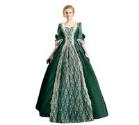 Generico Vestito Gotico Donna Corsetto Swing Medievale Vintage Abiti Abbigliamento Rinascimentale Halloween Adulti Abito Costume Da Regina Carnevale
