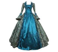 Generico Vestito Gotico Donna Costume Da Vampiro Ragazze Maniche Tromba Stile Medievale Abbigliamento Rinascimentale Donne Abito Lungo Vintage Pullover Sera