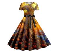Generico Vestito Gotico Donna Maxi Abito Da Medievale Vintage Abiti Abbigliamento Rinascimentale Felpa Con Cappuccio Pullover Lungo Halloween Carnevale