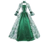 Generico Vestito Gotico Donna Vittoriano Per Il Rinascimento Strega Abito Abbigliamento Rinascimentale Halloween Adulti Vampiro Costume Carnevale