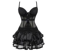 Generico Vestito Gotico Halloween Vestito Da Cerimonia Donna Steampunk In Pizzo Abito Corsetto Da Donna Con Pancia Piatto Di Gotico Con Spalla Scoperta Top Corsetto Medievale 2025