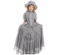 Generico Vestito Halloween Bambina Scheletro Pizzo Abito | Tessuto Morbido, Leggero, Feste a Tema, Uso Domestico, Autunno, Celebrazioni, Vestibilità Regolare