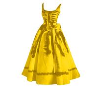Generico Vestito Halloween Donna Lungo Stampato con Vita Alta