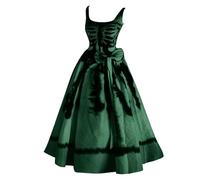Generico Vestito Halloween Donna Lungo Stampato con Vita Alta