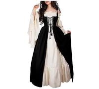 Generico Vestito Halloween Donna Suora Carnevale Adulta Sposa Sexy Medievale Elegante Halloween Diavolo Cerimonia Regina Elfo Vestito mercoledì Donna XXL