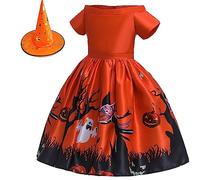 Generico Vestito mercoledì Bambina Halloween Gotico Vampiro Costume di Travestimento Fancy Dress Deguisement Bebe de Fête Danse Pageant Filles per Festa, Cosplay, Carnevale