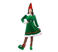 Generico Vestito natale donna-Donna Babbo Natale Festive Fancy Dress Vestito Costume