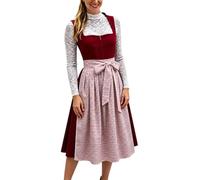 Generico Vestito Oktoberfest Donna Bavarese Elegante Abito | Cotone, Pizzo, Gonna Ampia, Feste a Tema, Autunno, Morbido, Comodo, Leggero, Traspirante