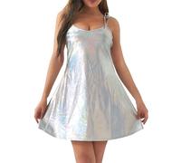 Generico Vestito Paillettes Donna Curvy,Abito da Spettacolo Teatrale Dimagrante Sexy da Donna