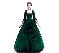 Generico Vestito Palazzo Elegante Medioevo Donna -Retro Victorian-Costume da Dama dell'800-Costume Carnevale Donna-Carnevale Veneziano-Abito Masquerade Lolita Party Festa da Ballo Halloween Vestito