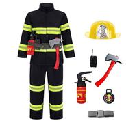 Generico Vestito Per Bambino Da Pompiere Set Da Pompiere Per Bambini Vestito Pompieres Bambino Set Con Cappello Vigile Del Fuoco Estintore E Accessori, Carnevale E Gioco Di Ruolo
