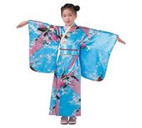 Generico Vestito Yukata Bambina Vestaglia Seta Stampa Floreale